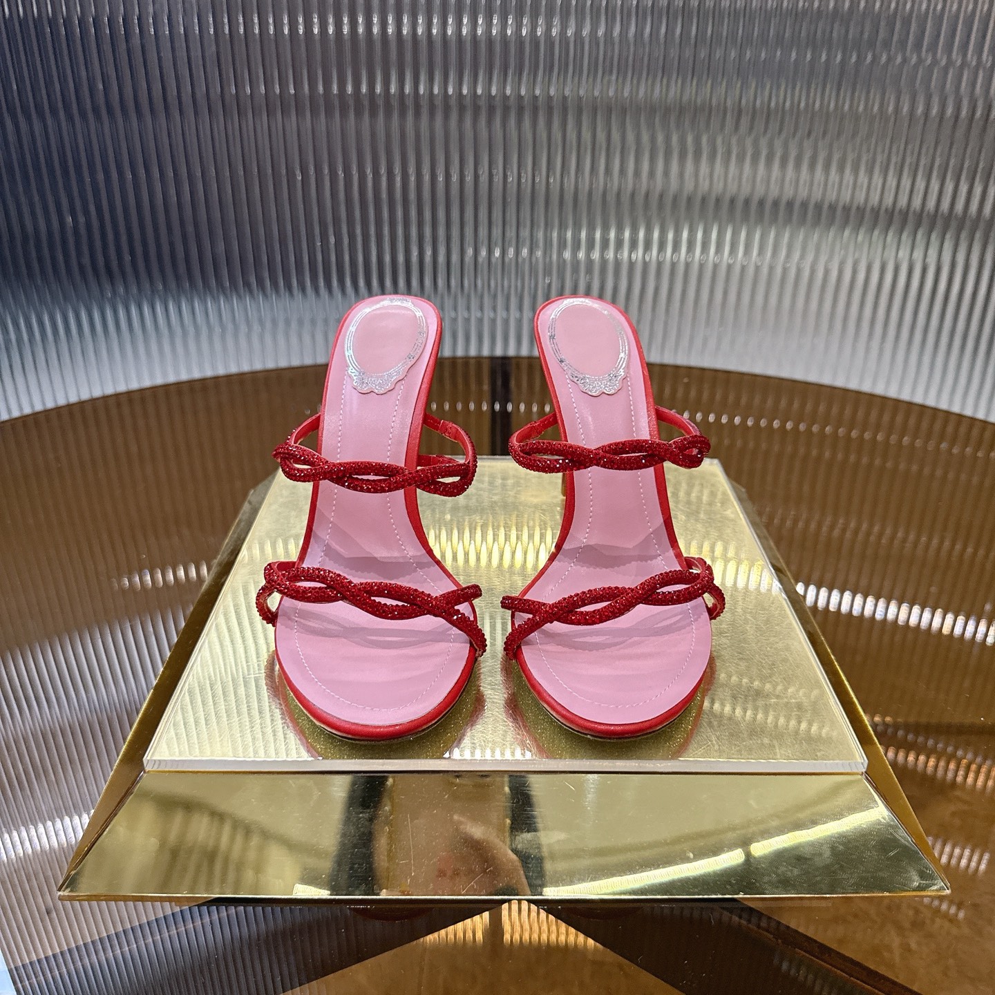 Luxurious Crystal Heel Pumps with Viper Design – Size 34-43, 7 Colors