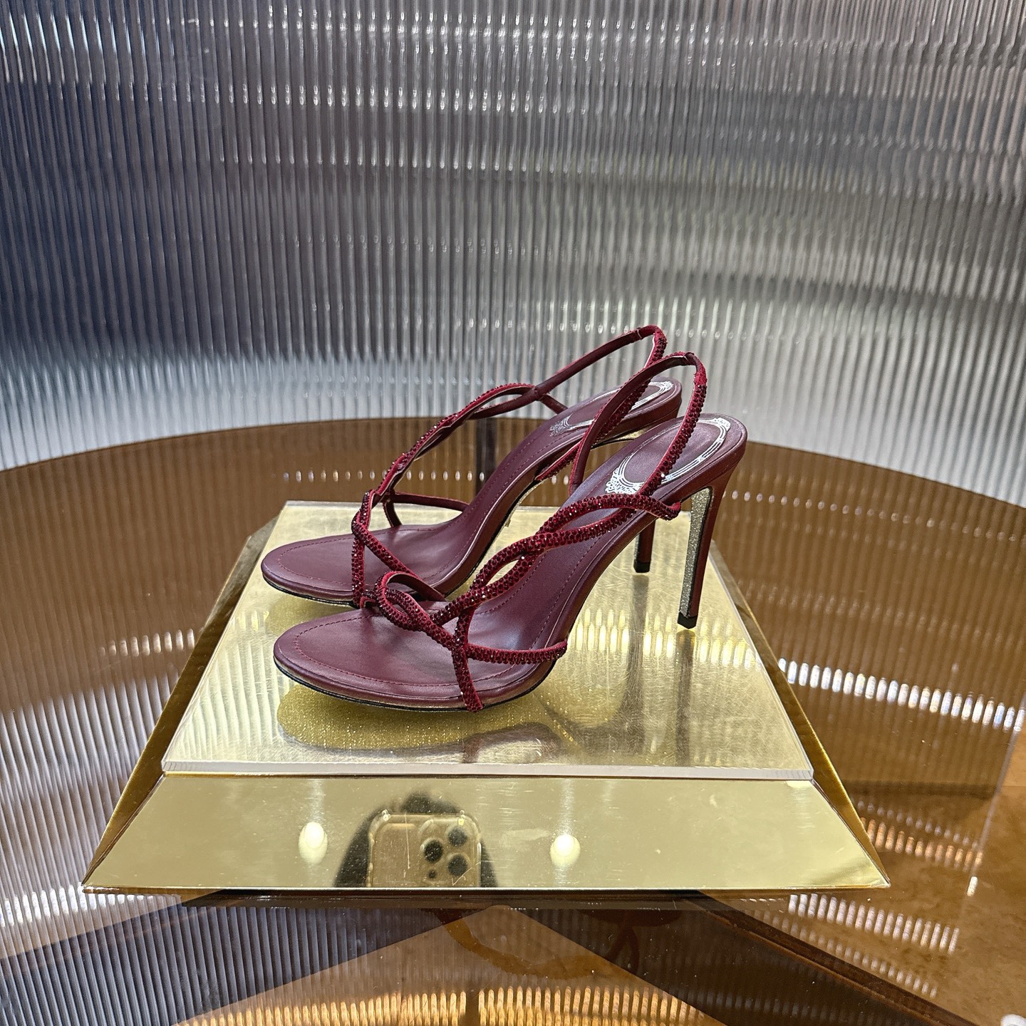Stylish Crystal Heel Shoes by CATERINA: Elegant design with bright water drills, perfect for elegance. - 图片 2