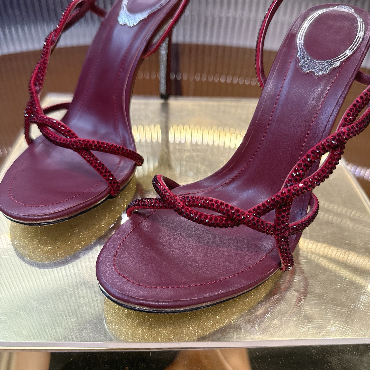 Stylish Crystal Heel Shoes by CATERINA: Elegant design with bright water drills, perfect for elegance. - 图片 8