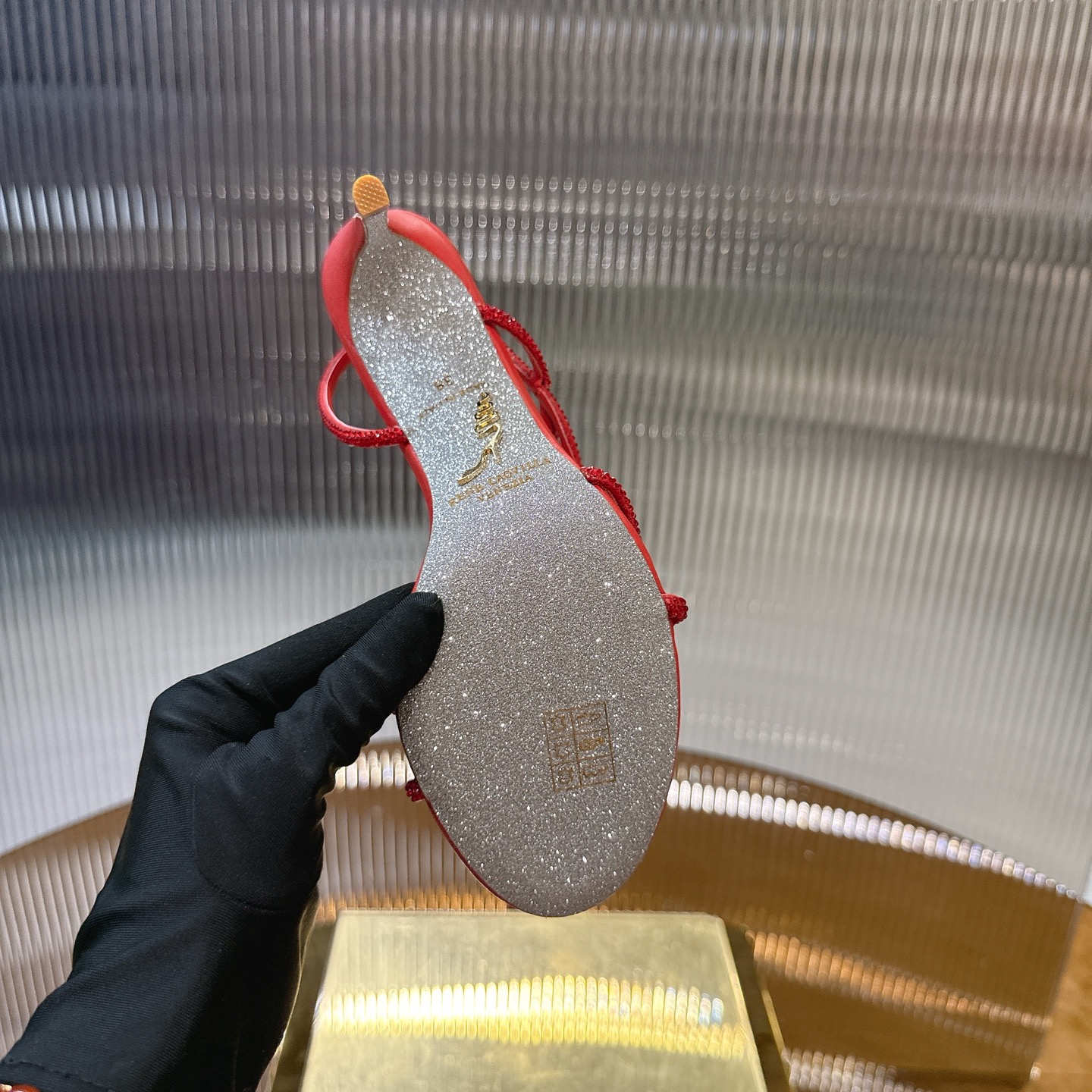 Sparkling Viper Heel: Elegant Crossline Design with Water Drills, 7 Colors Available - 图片 9