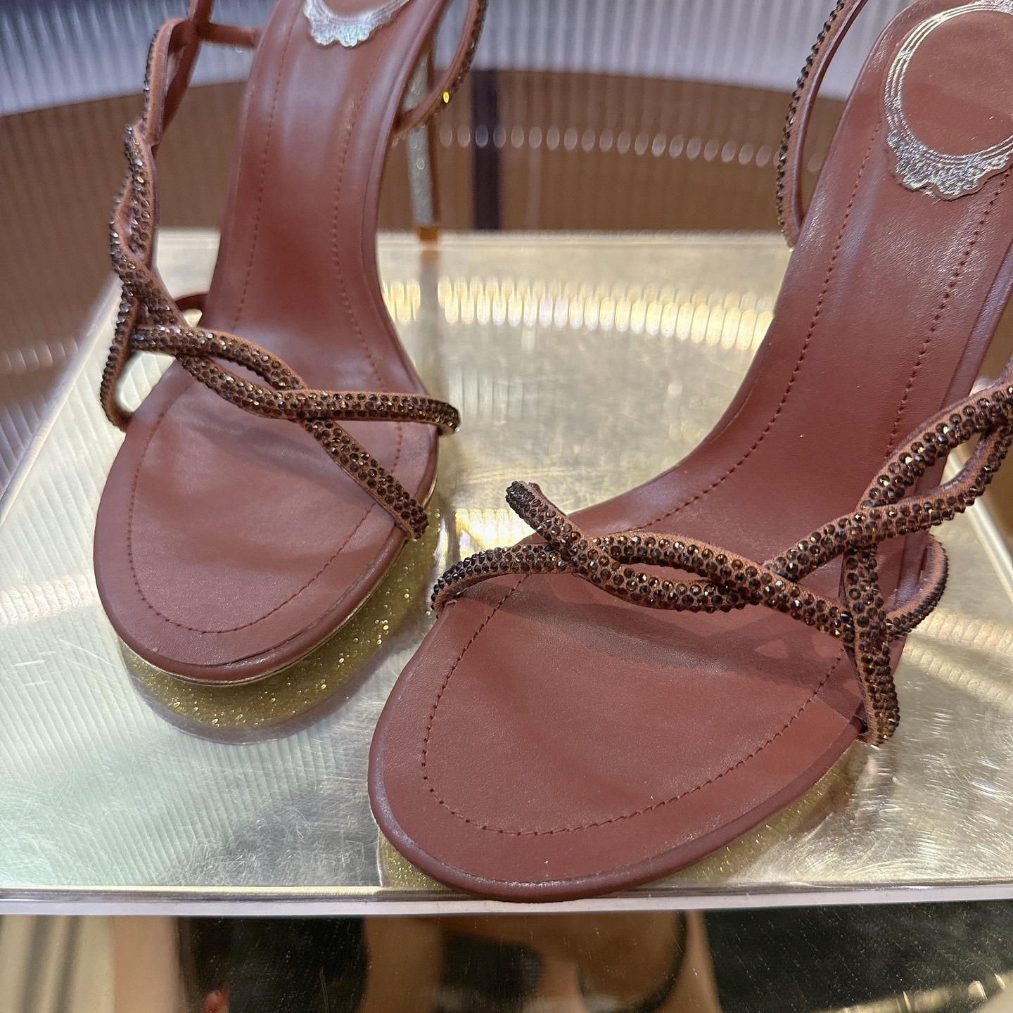 Stylish High Heel Shoes with Crystal Vipers Design – Size 34-43, 7 Colors - 图片 8