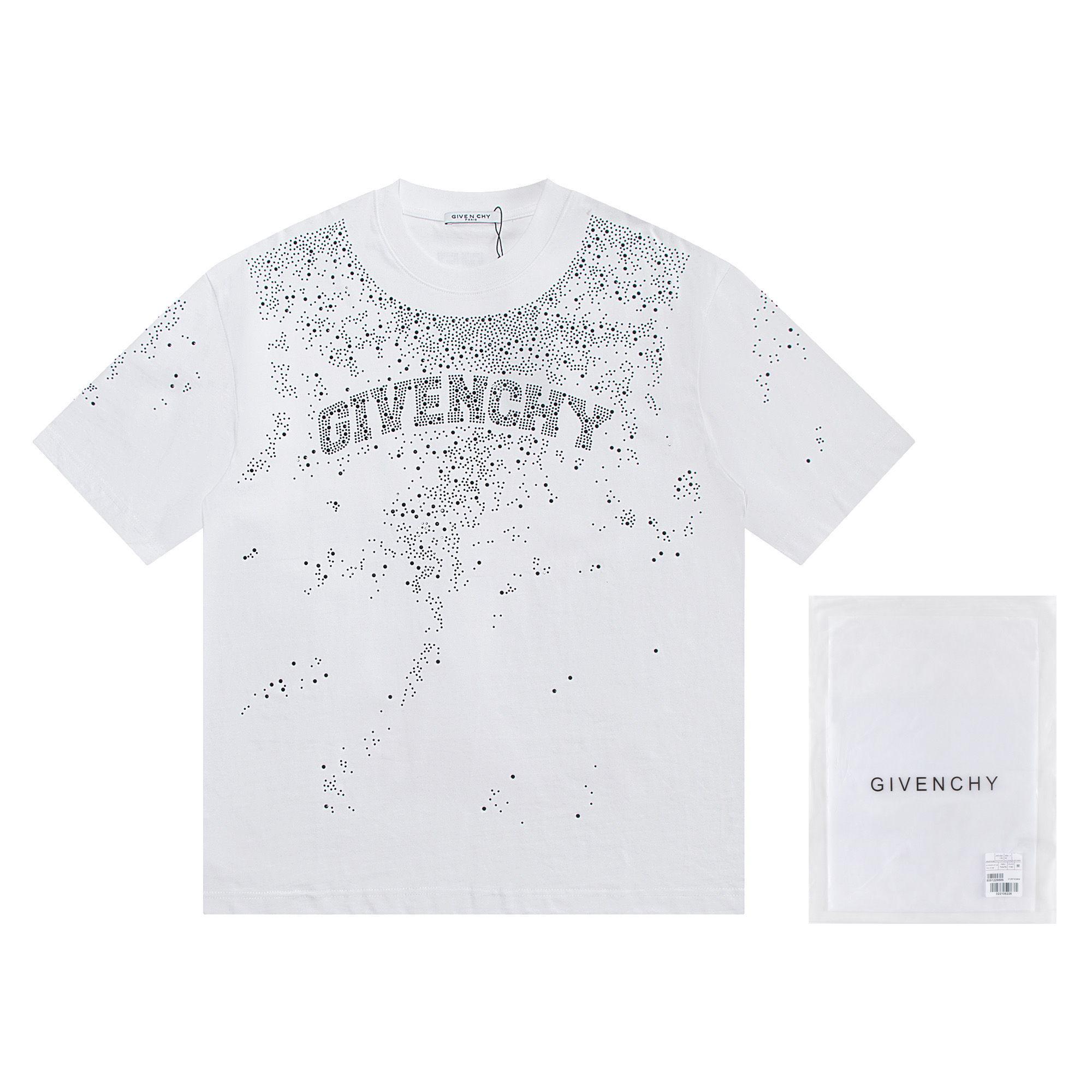 Givenchy GIVENCHY2025 nuevo material de manga corta: Hecho de algodón peinado de doble hilo de 300 g de versión alta Ta…