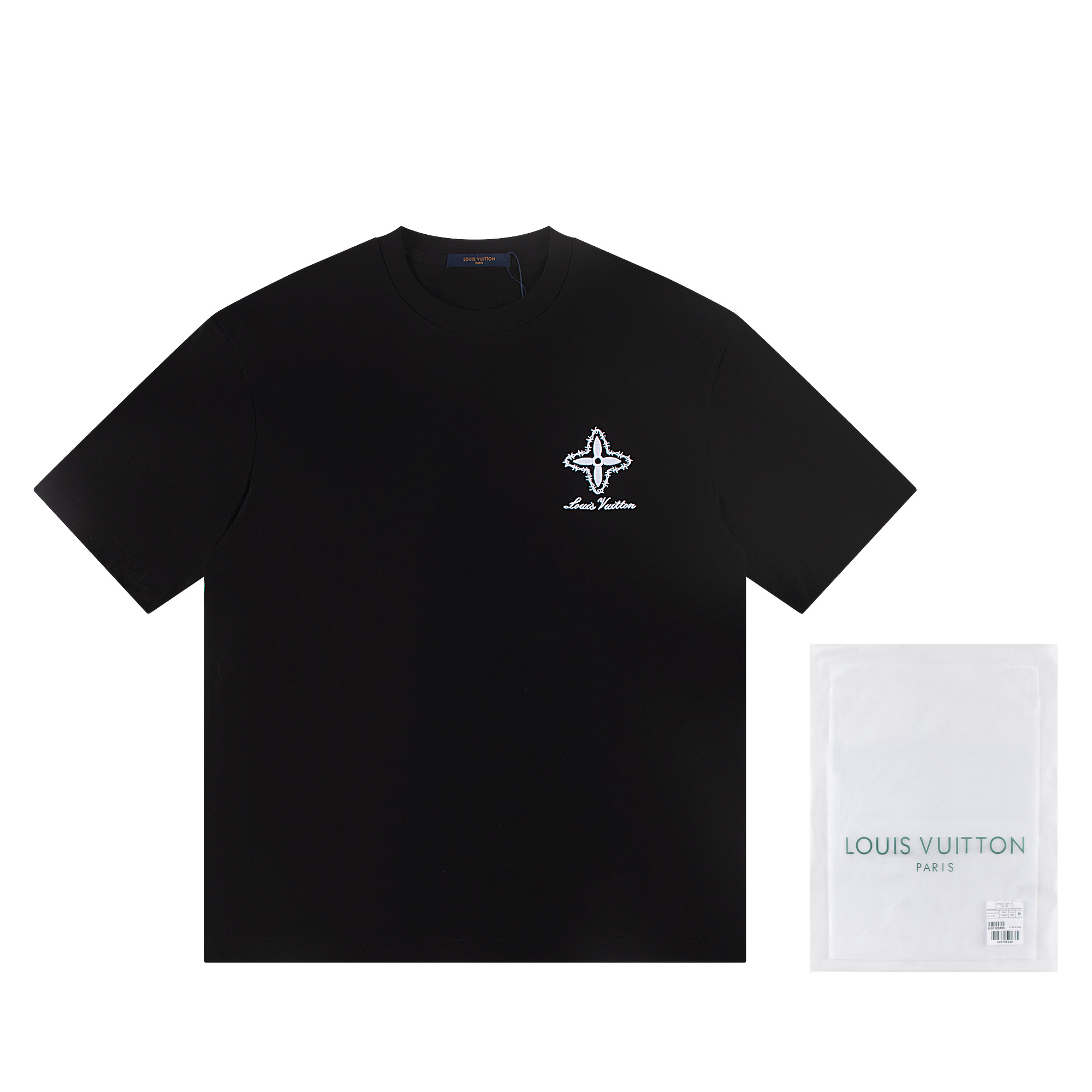 P80 louis vuitto*2026 última camiseta de manga corta bordada 🪡, material: algodón peinado de doble hilo de alta versió…