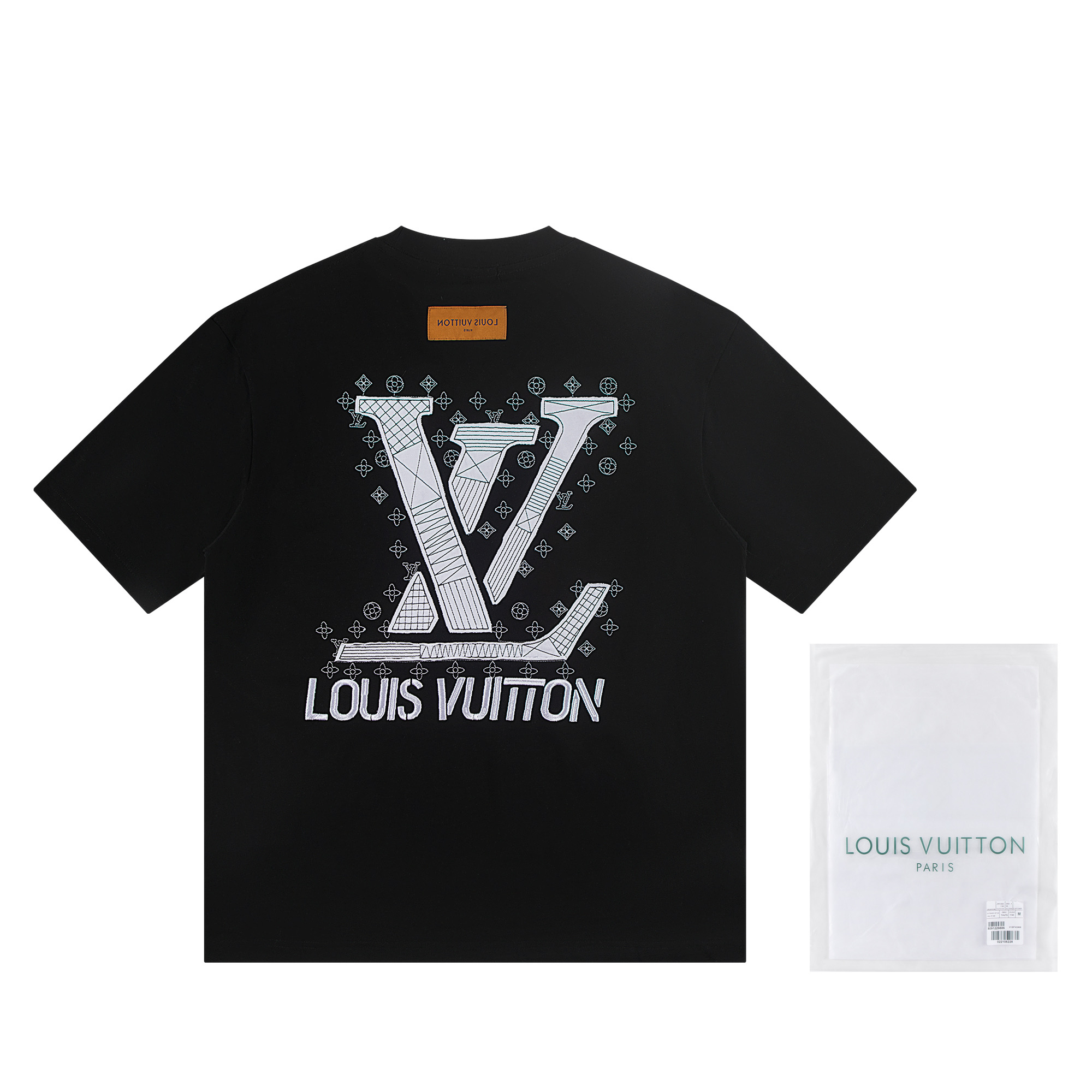 P80 louis vuitto*2026 última camiseta de manga corta bordada 🪡, material: algodón peinado de doble hilo de alta versió…