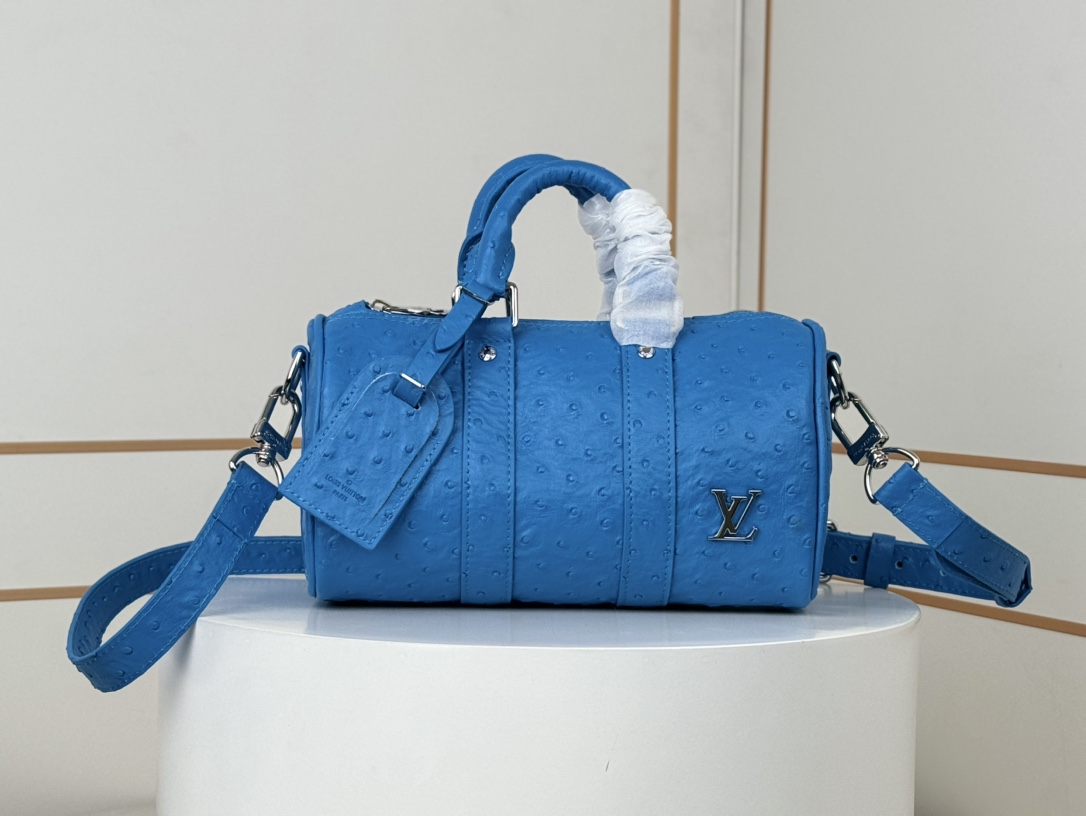 Louis Vuitton LV Keepall Sacs À Main Bleu Monogram Eclipse Toile M84143