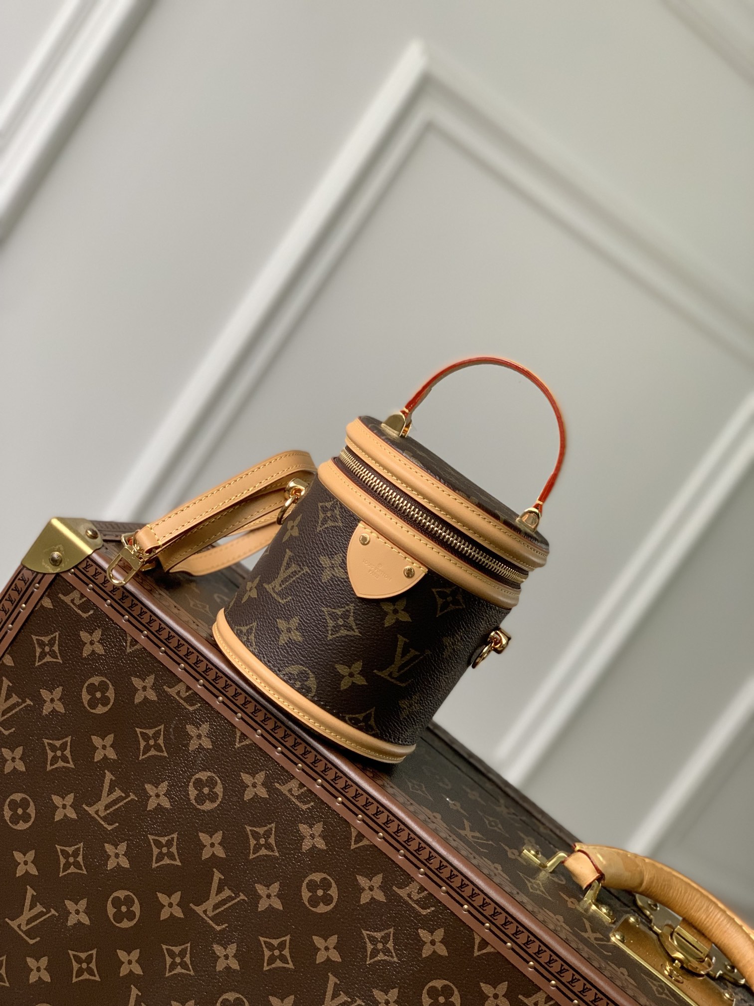 Koop goedkope replica
 Louis Vuitton LV Cannes Tassen handtassen Cosmetica Tas Monogram Canvas M82952