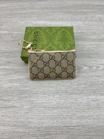 Online Shop
 Gucci GG Supreme Wallet Card pack Apricot Color Beige Gold Printing Canvas PVC