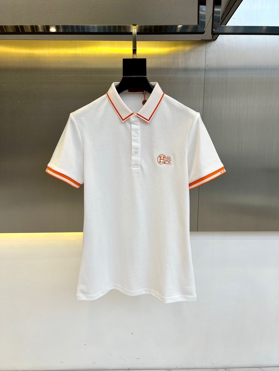 Hermes Polo Sun Protection Clothing Cotton Mercerized Summer Collection Fashion Casual