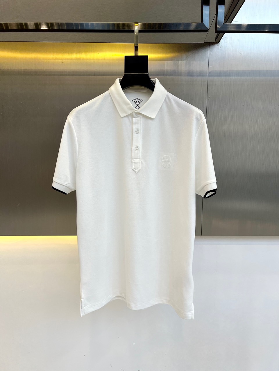 Brunello Cucinelli Kleidung Polo T-Shirt Stickerei Männer Baumwolle Frühling/Sommer Kollektion Fashion Kurzarm