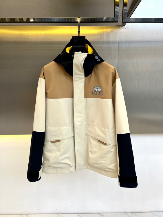 Gucci Color Block Windproof Hooded Jacket with Embroidered Logo 2 i1724434652 6675 2