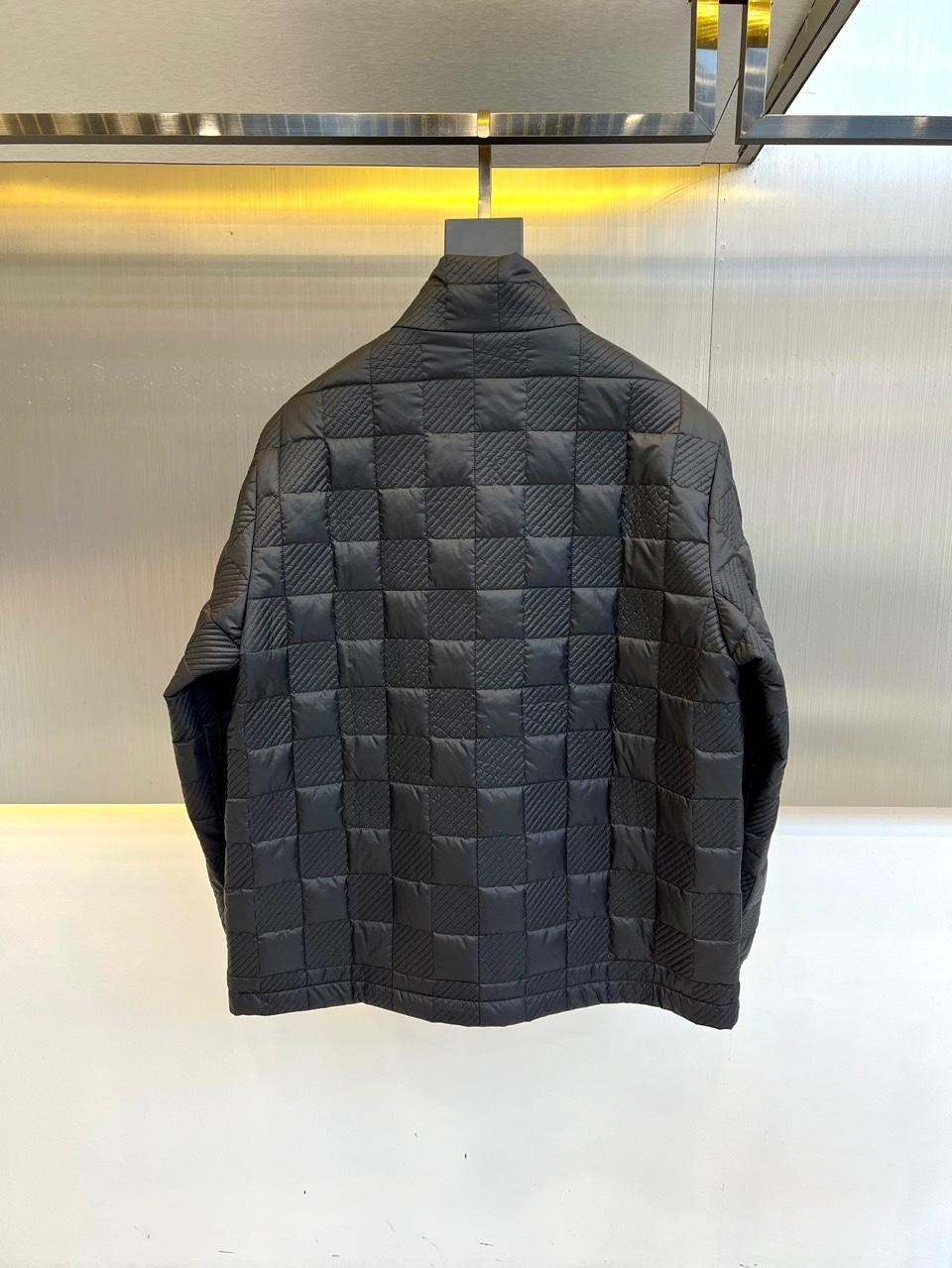 Moncler/蒙口24秋冬camicia立领格纹棉服外套秋冬薄款斜纹格子休闲夹棉夹克外套薄棉填充保暖性