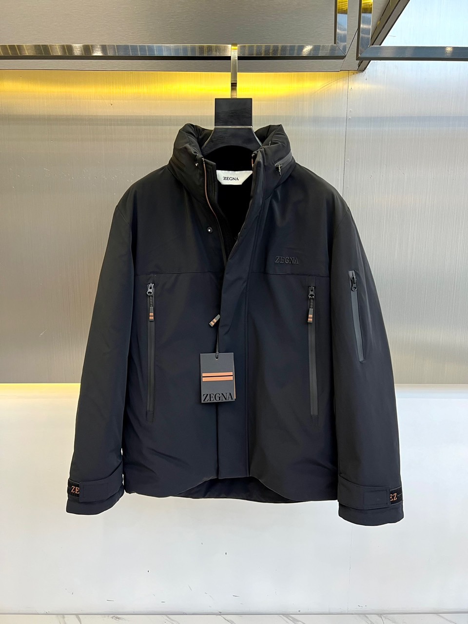 Ermenegildozegna/杰尼亚24FW秋冬男士连帽休闲羽绒服秋冬季保暖羽绒服夹克外套工艺品质及