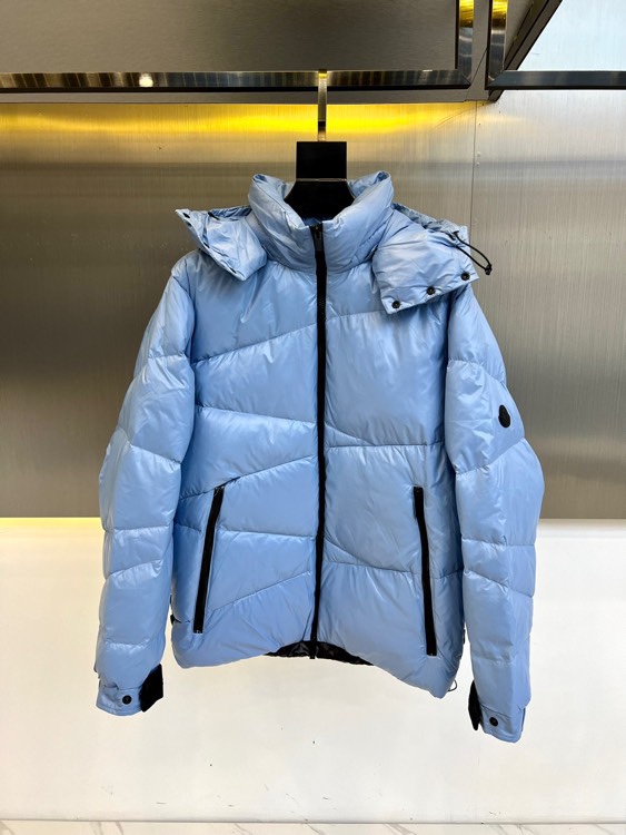 Moncler/蒙鹅绒2024款男士连帽羽绒服斜纹格YONNE时尚外套Yonne短款男士羽绒服Yonne