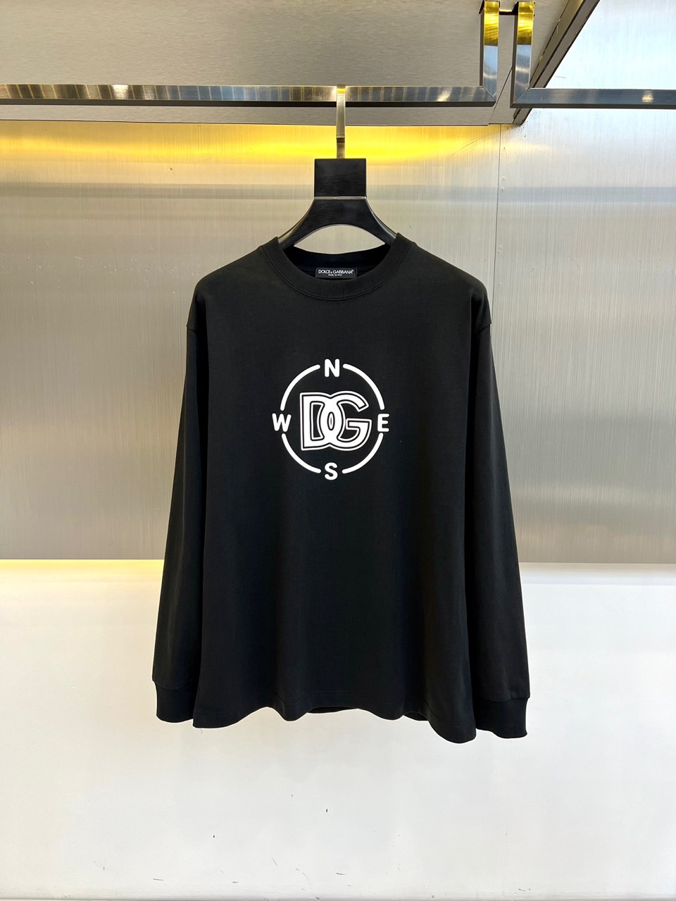 “New Rounded Autumn 2025 Long Sleeve Cotton T-Shirt with Logo Print, Unisex S-XXL Sizes”
