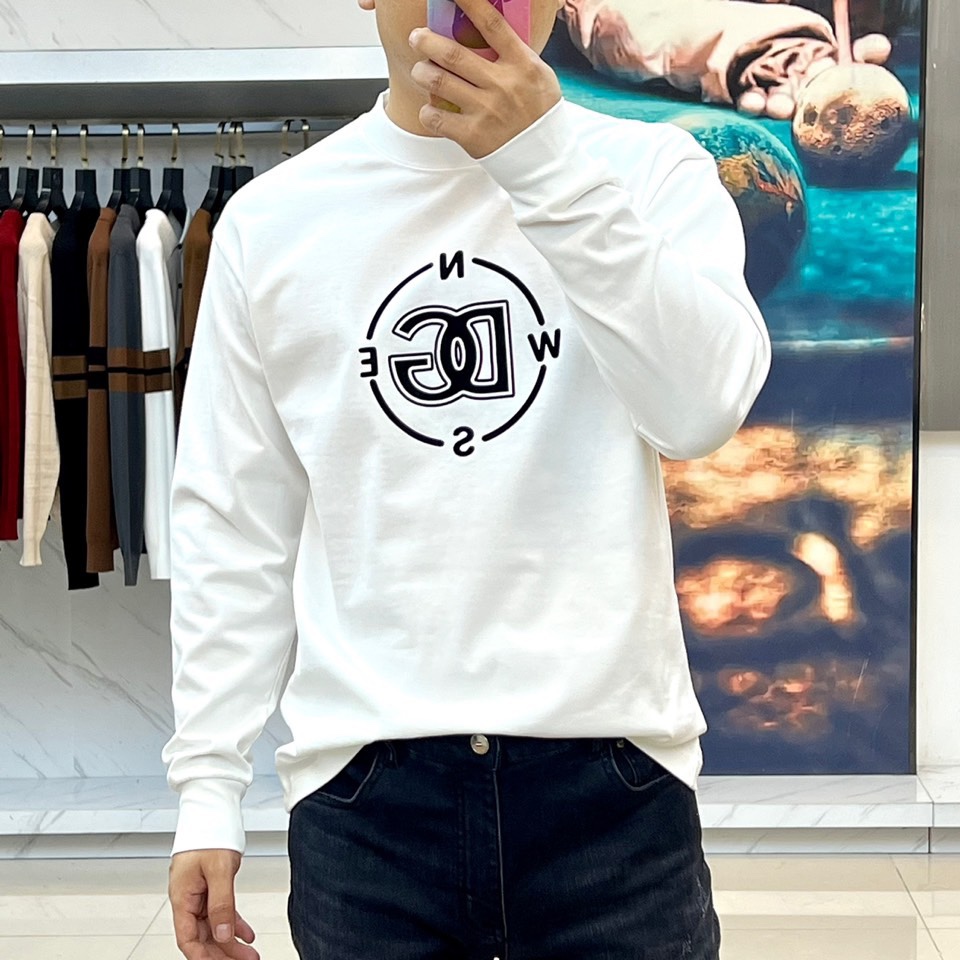 “DG Dugarbana Autumn 2025 Long Sleeve T-Shirt, 230g Cotton, Logo Print, Unisex S-XXL” - 图片 2