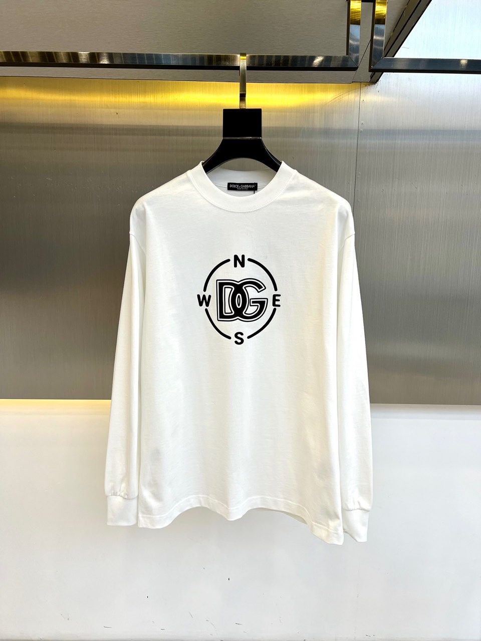“DG Dugarbana Autumn 2025 Long Sleeve T-Shirt, 230g Cotton, Logo Print, Unisex S-XXL” - 图片 1