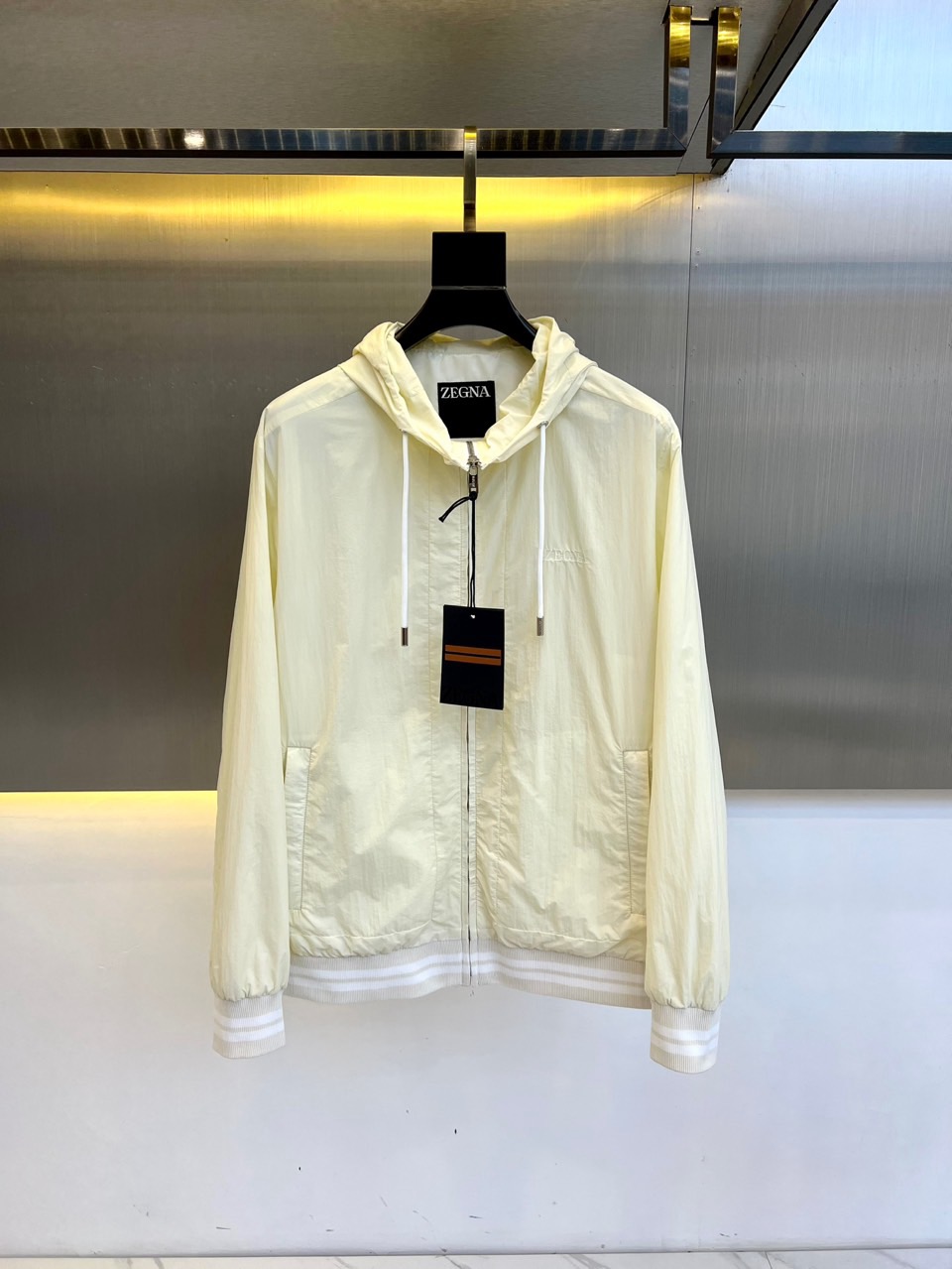 Online From China
 Zegna Clothing Coats & Jackets Men Polyester Spring/Summer Collection Fashion Hooded Top