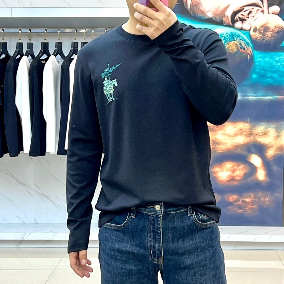 “Burbapoli Long-Sleeved T-Shirts 2025 Collection: Sophisticated High-Quality Cotton Fashion” - 图片 2