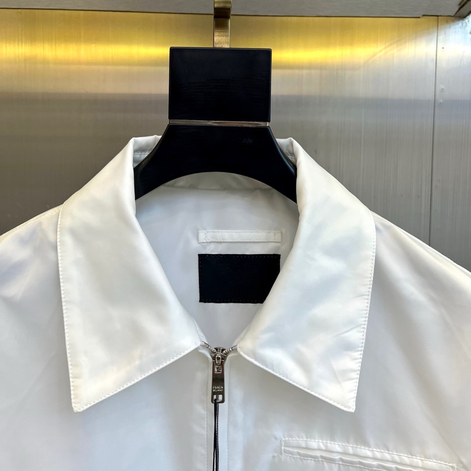 Prada White Re-Nylon Jacket: Modern Style & Sustainable Fabric 4 i1739236617650 7604 0 2