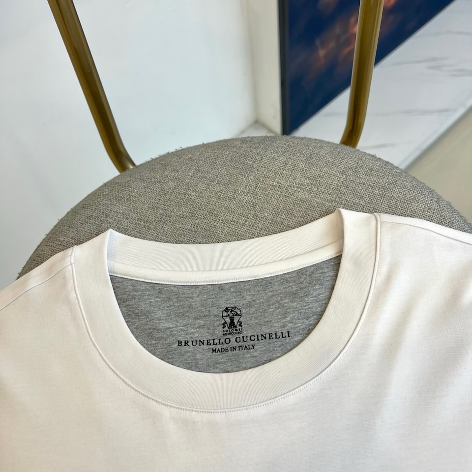 
Brunello Cucinelli/ 布鲁内洛 •库奇内利、2025春夏新款BC标志性圆领内搭短袖T