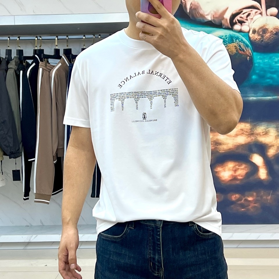 
Brunello Cucinelli/ 布鲁内洛 •库奇内利、2025春夏新款BC标志性圆领内搭短袖T