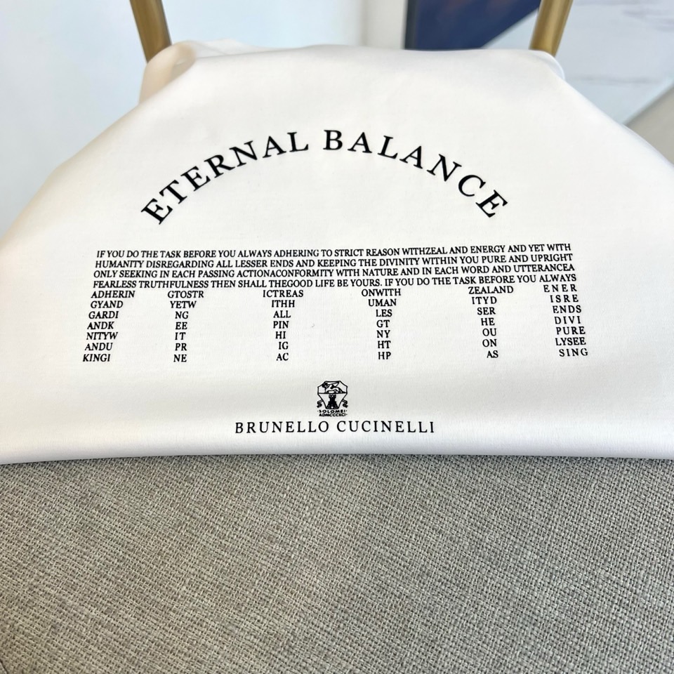 
Brunello Cucinelli/ 布鲁内洛 •库奇内利、2025春夏新款BC标志性圆领内搭短袖T