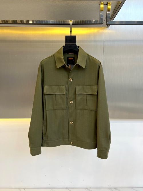 Zegna Men's Hybrid Shirt Jacket - Business Casual Style, Premium Fabric 1 Zegna Men's Hybrid Shirt Jacket - Business Casual Style, Premium Fabric