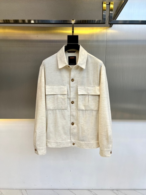 Zegna Blend Pocket Shirt Jacket - Men's Business Casual Lightweight Outerwear 1 Zegna Blend Pocket Shirt Jacket - Men's Business Casual Lightweight Outerwear