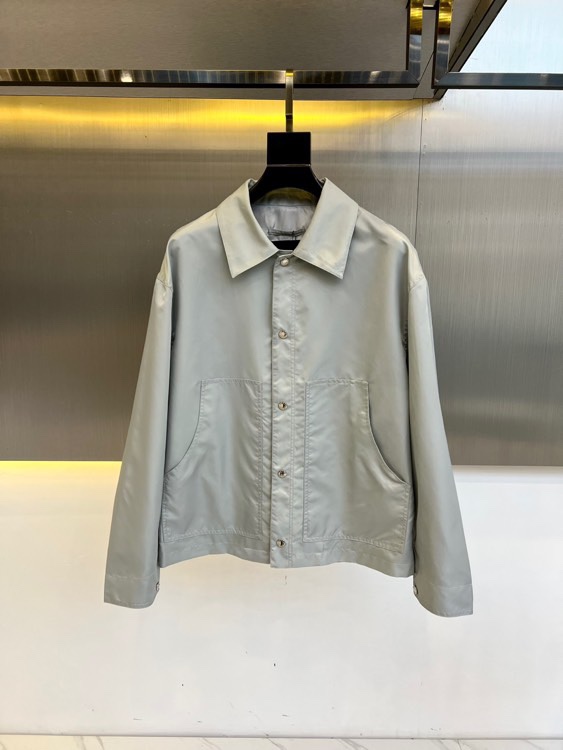 Veste à col rabattu Prada 2025FW pour homme - Élégance et Confort