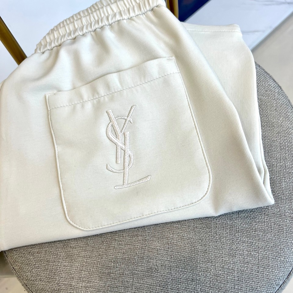 YSL St. Roland Spring/Summer Leisure Shorts: High-quality fabric, classic Logo embroidery, versatile styling. - 图片 7