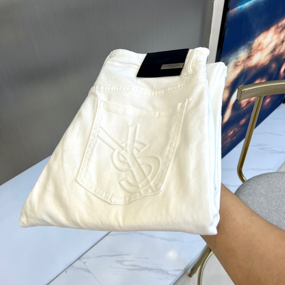 San Roland 2025 Spring/Summer New Classics: Brushed Back Pocket Jeans with Imported Cotton-Rubber Blend - 图片 1