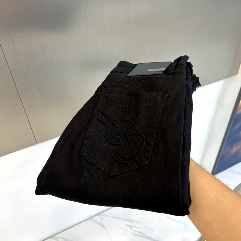 San Roland 2025 Spring/Summer New Classics: Brushed Back Pocket Jeans with Premium Cotton Blend - 图片 1