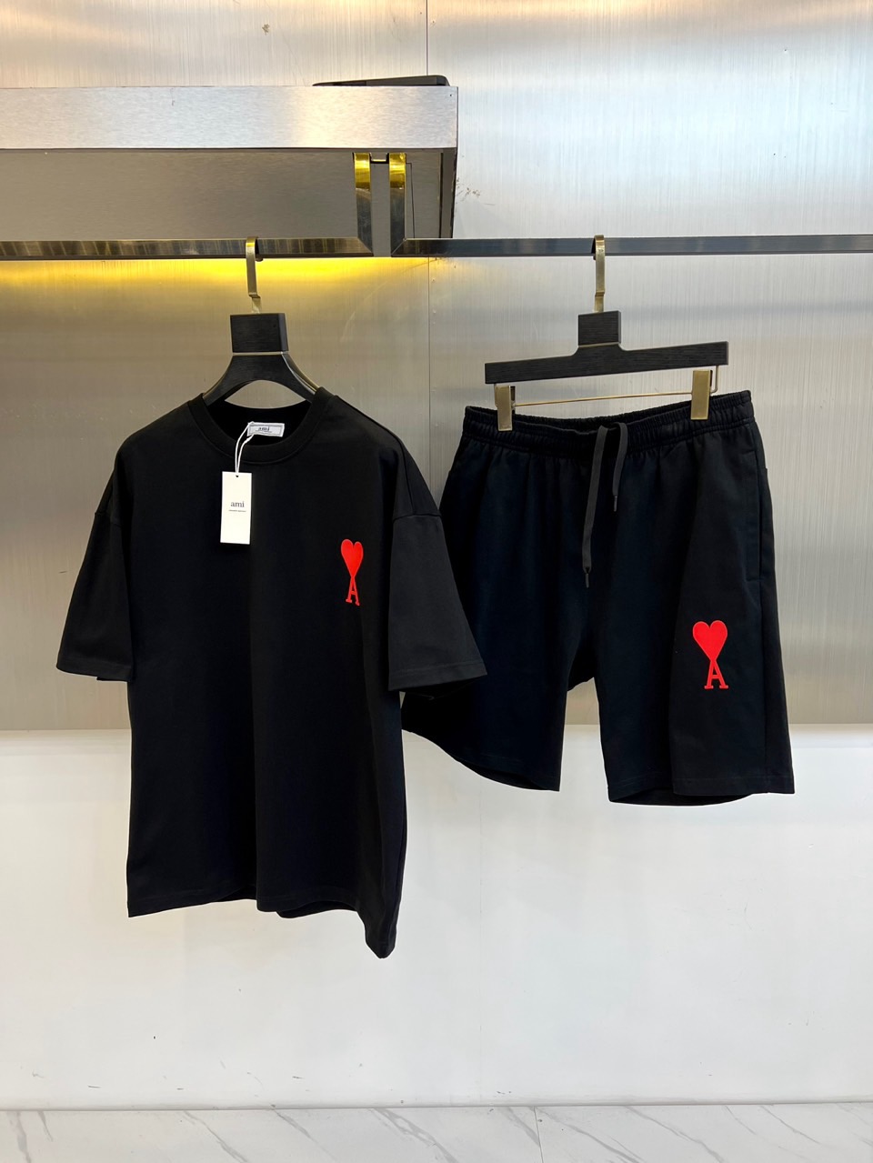 NO:452335,, ami, pure cotton set, customized fabric, pure cotton, upper body is transcendent, one size larger, size M-2XL (model 173-140 catties upper body M),, alexander wang19860909、 ami、纯棉套装、定制面料、纯棉、上身超然、偏大一码、尺码M-2XL（模特173-140斤上身M）,,alexander wang,Men's clothing