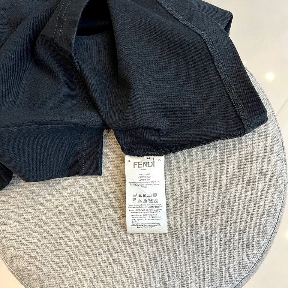 P864, FENDY, PURE COTTON SUIT, CUSTOM FABRIC, 100% PURE COTTON, UPPER UPPER UPPER BODY, LARGE SIZE, M-2XL - 图片 6