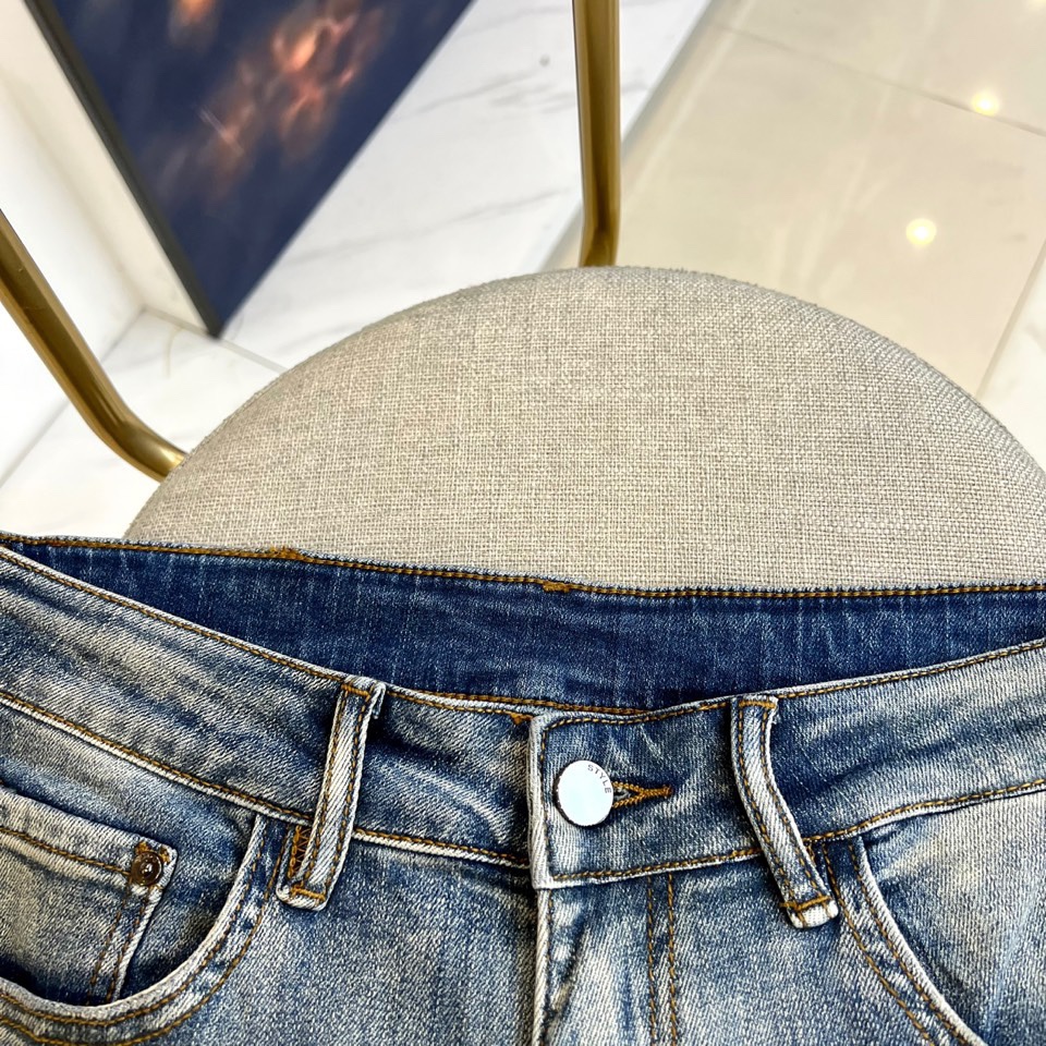 Men’s Classic Blue Water Wash Cotton Jeans for 2025 Spring and Summer - 图片 4