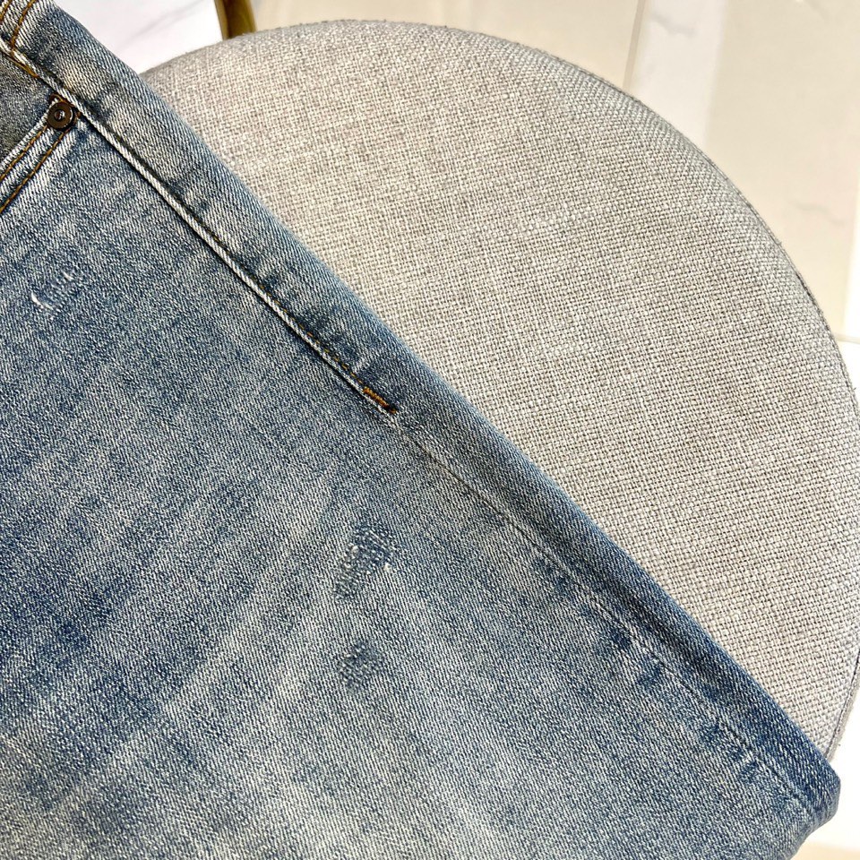 Men’s Classic Blue Water Wash Cotton Jeans for 2025 Spring and Summer - 图片 6