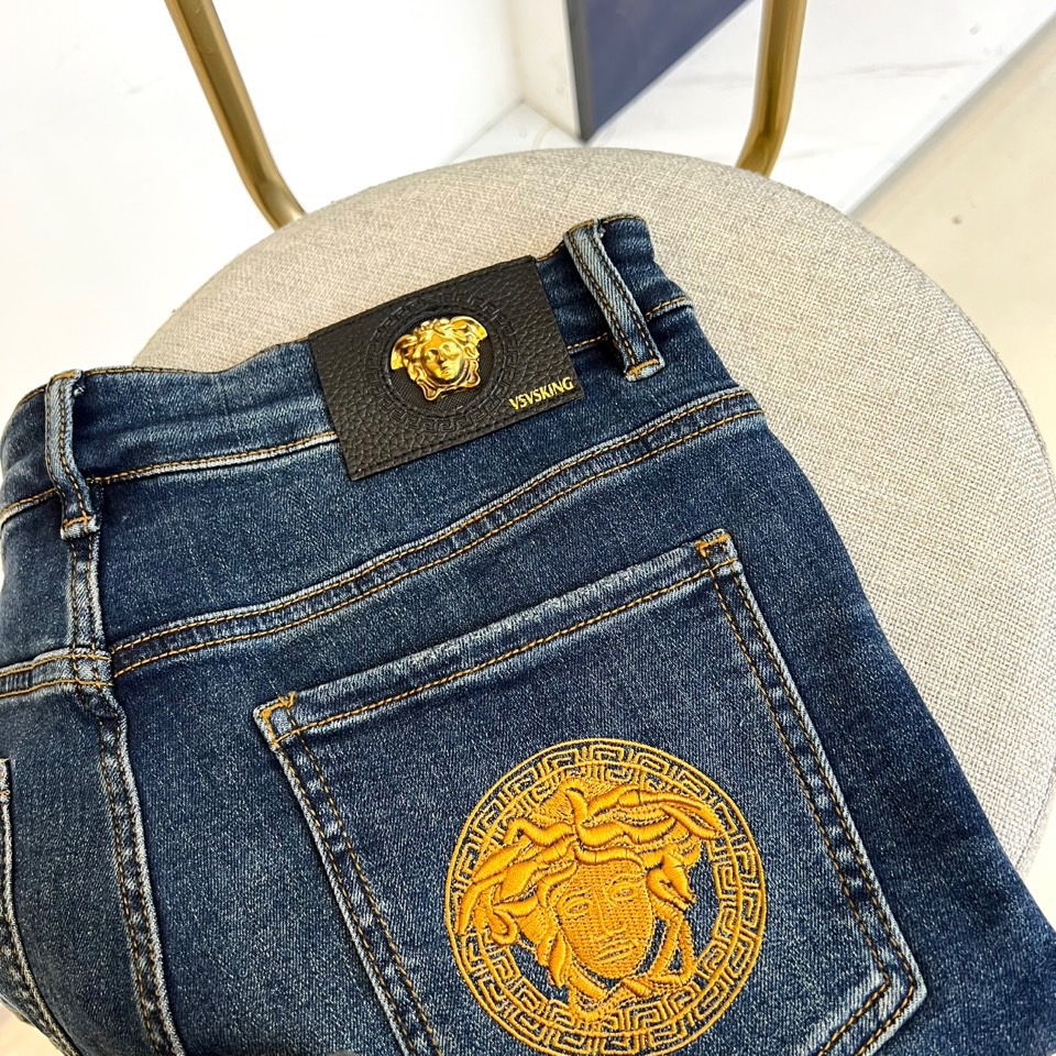 Men’s Classic Blue Freshwater Cotton Pants for 2025 Spring and Summer - 图片 7