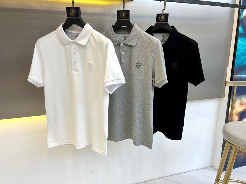 、
BC25s春夏新款网眼丝光棉布基础翻领短Tee，经典徽章刺绣图案商务休闲短袖Polo衫！这款Polo