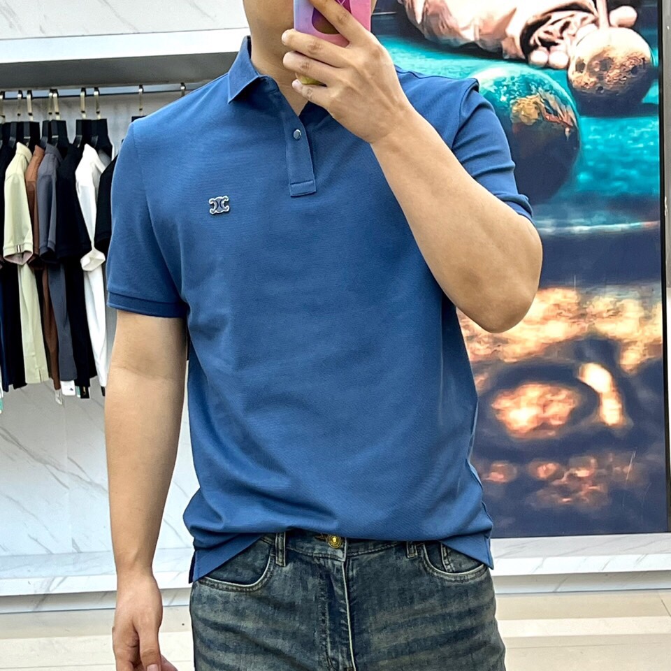 
塞琳、2025s经典标志性Logo点缀元素 经典时尚翻领 Polo衫短袖 ，贸易公司渠道订单，简约大气