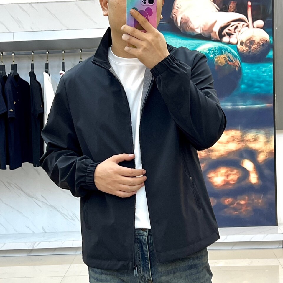 
Zngan杰尼亚 、2025新款夹克简约薄款休闲立领外套，转季必备单品-进口日本定制面料，丝滑柔软，垂