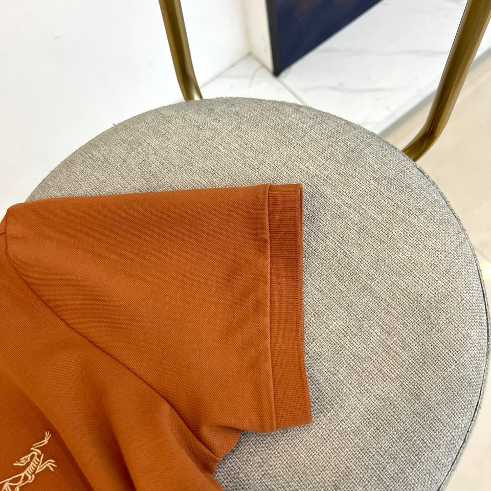 始祖鸟、2025春夏新品发售！男士夏季翻领Polo短袖T恤，此款为顶级珠地丝光棉面料，透气舒适设计元素非