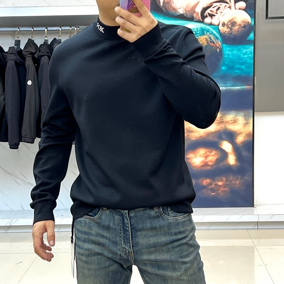 Dio迪奥、【高品质】25s秋冬款新品中领套头长袖T恤卫衣，面料采用舒弹莫代尔棉空气层/新疆棉混纺 特性