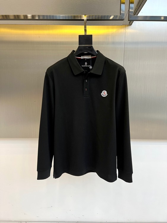 Mon蒙口、25秋冬精品！男士珠地棉长袖口袋翻领POLO衫，早秋男士基础百搭长袖衫，妥妥的商务精英标配款