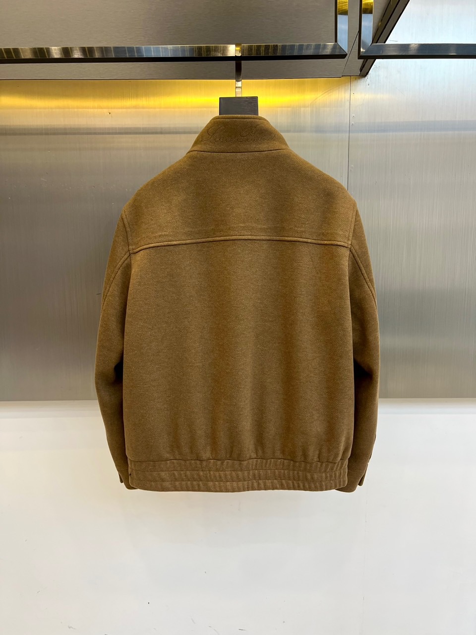 Loro Piana、25FW/秋冬意大利lP🆕男装新款翻领刺绣字母老钱新贵商务休闲男士夹克外套。斜纹面