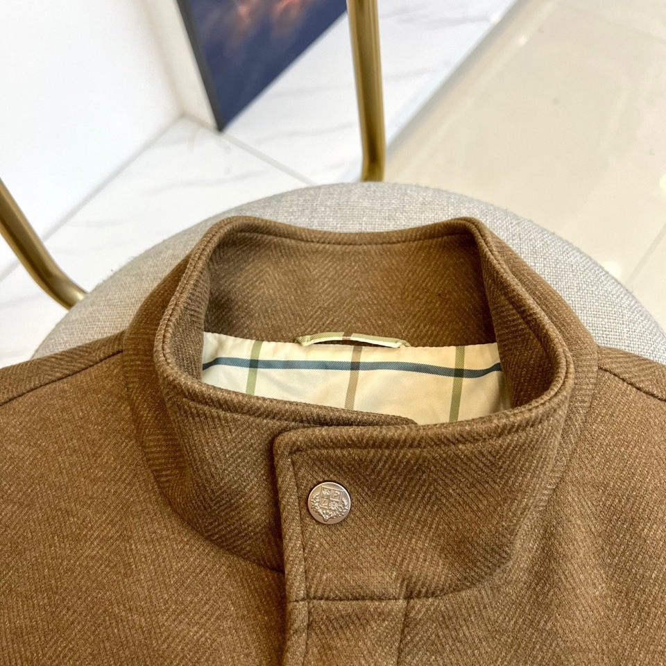 Loro Piana、25FW/秋冬意大利lP🆕男装新款翻领刺绣字母老钱新贵商务休闲男士夹克外套。斜纹面