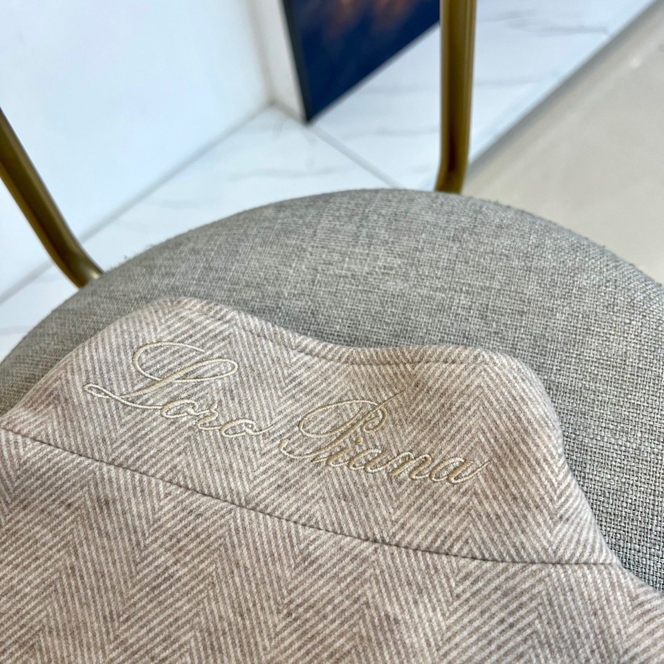 Loro Piana、25FW/秋冬意大利lP🆕男装新款翻领刺绣字母老钱新贵商务休闲男士夹克外套。斜纹面