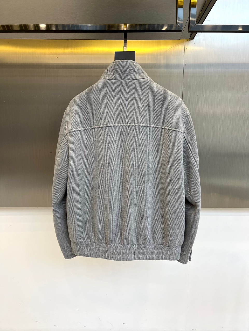 Loro Piana、25FW/秋冬意大利lP🆕男装新款翻领刺绣字母老钱新贵商务休闲男士夹克外套。斜纹面