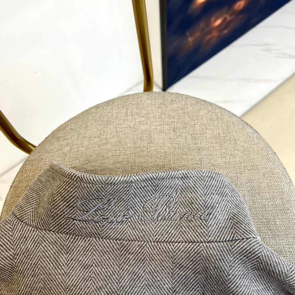 Loro Piana、25FW/秋冬意大利lP🆕男装新款翻领刺绣字母老钱新贵商务休闲男士夹克外套。斜纹面