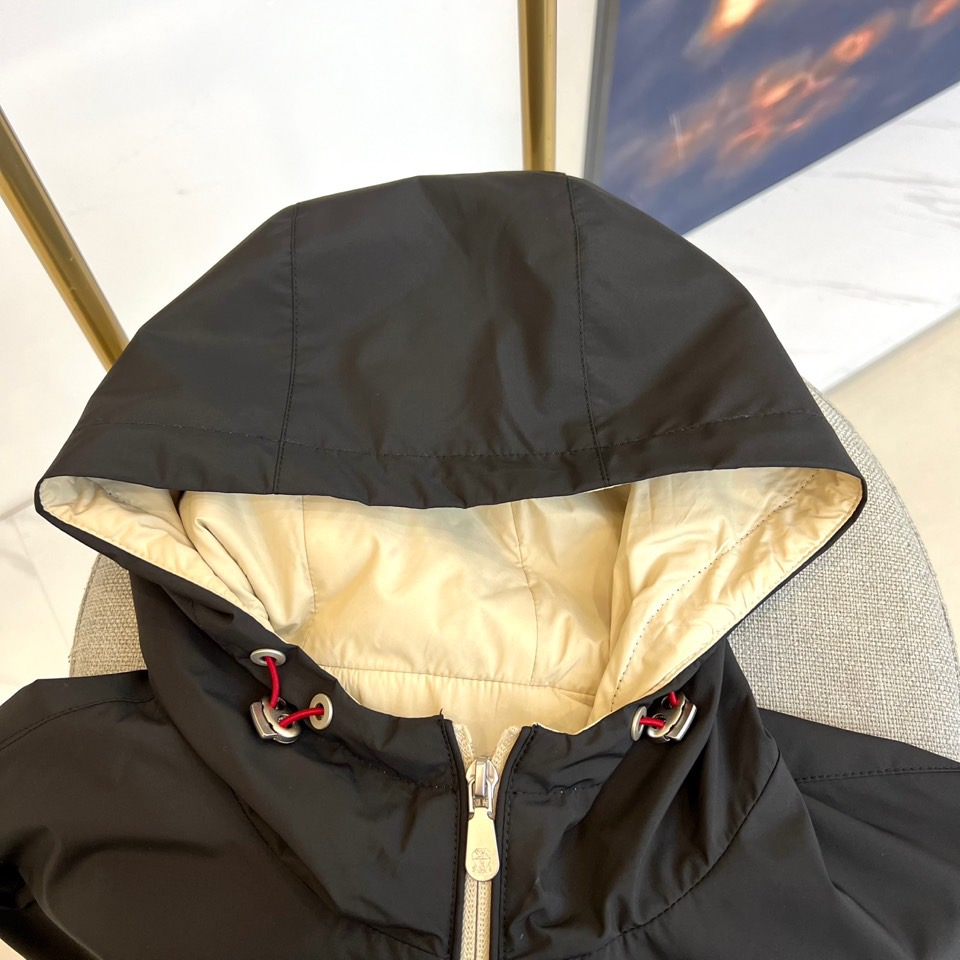 Brunello cucinelli-意大利BC男装早秋新款老钱风时尚休闲夹棉/薄棉连帽风衣男士时尚夹克