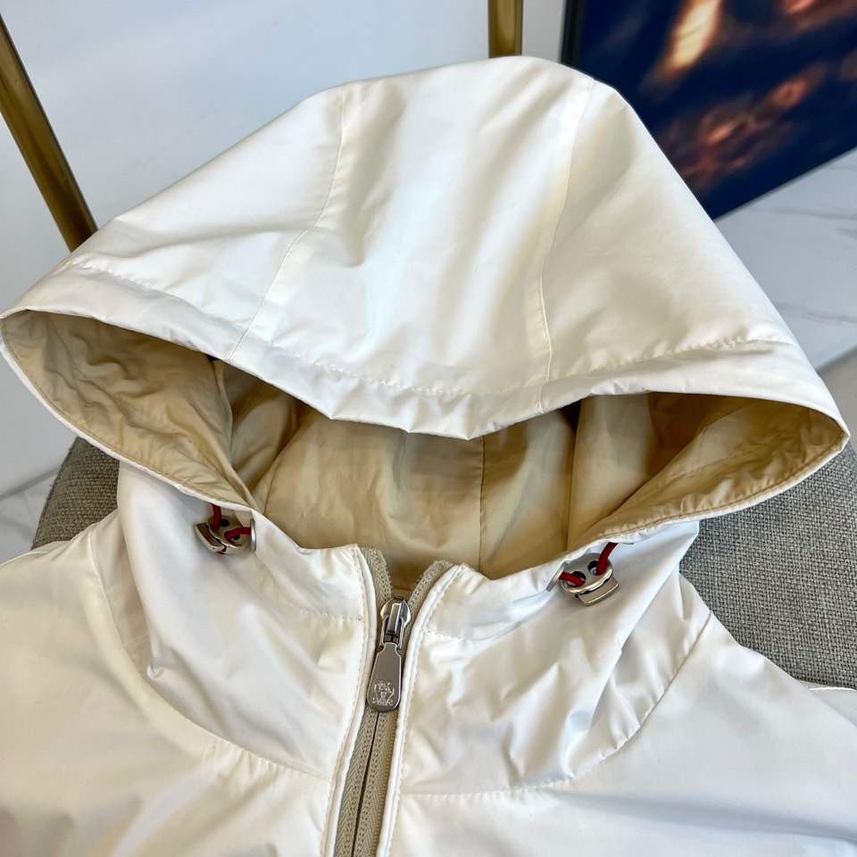 Brunello cucinelli-意大利BC男装早秋新款老钱风时尚休闲夹棉/薄棉连帽风衣男士时尚夹克
